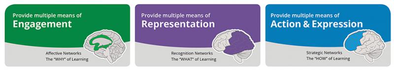 Three UDL Networks - provide multiple means of engagement, provide multiple means of representation, provide multiple means of action and expression